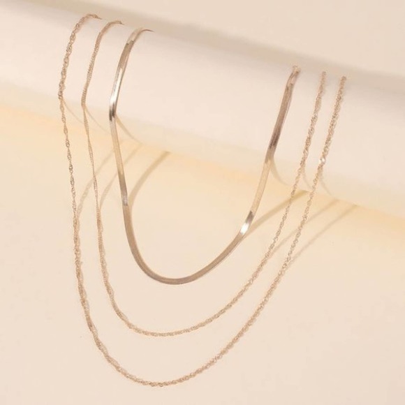Minimalist Dainty Gold Multistrand Layered Chain B0027 - Picture 4 of 11